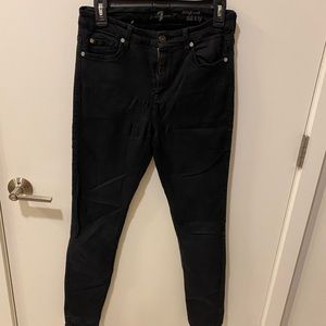 7 for all mankind black skinny jeans
